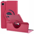 Pikkukuva 1 / 11: SKALO Samsung Tab A9 360 Litchi Suojakotelo - Cerise
