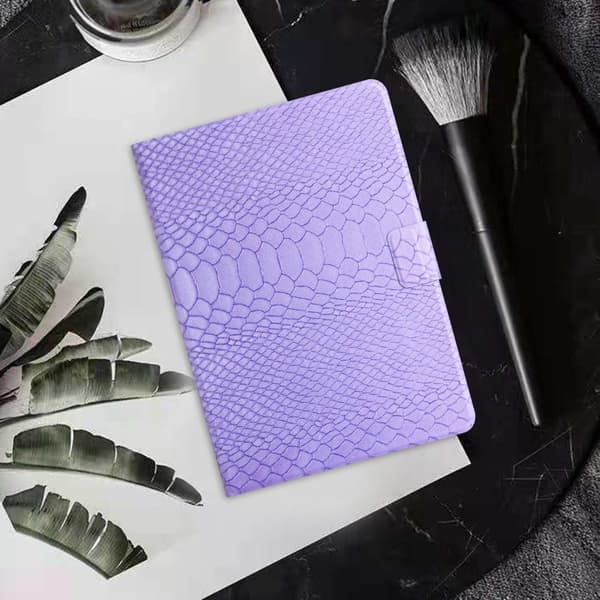 SKALO Samsung Tab A9 Croco PU-nahkainen Lompakkokotelo - Violetti