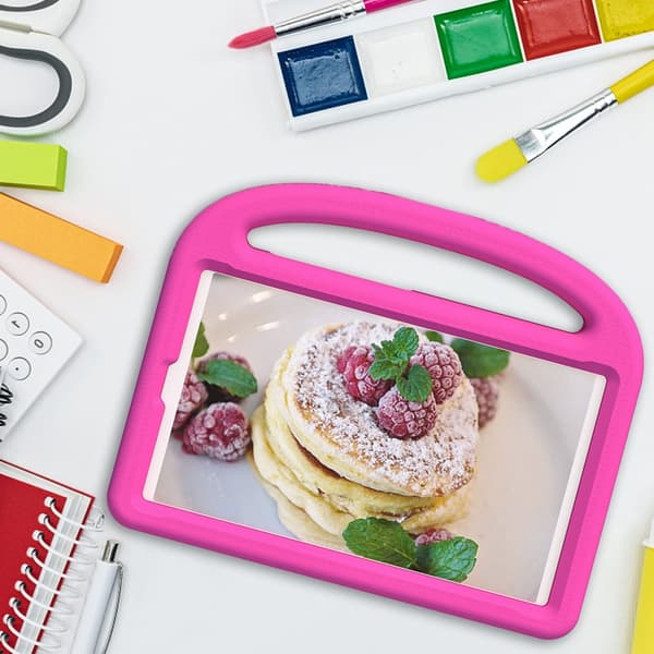 SKALO Samsung Tab A9 Barnskal med handtag och ställ - Rosa