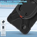 Pikkukuva 6 / 9: SKALO Samsung Tab A9 Extra Shockproof Armor 360 Kahva/Tripod Suojakuori - Musta