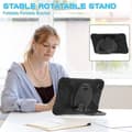 Pikkukuva 8 / 9: SKALO Samsung Tab A9 Extra Shockproof Armor 360 Kahva/Tripod Suojakuori - Musta