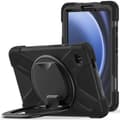 Pikkukuva 1 / 9: SKALO Samsung Tab A9 Extra Shockproof Armor 360 Kahva/Tripod Suojakuori - Musta