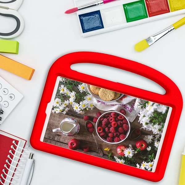 SKALO Samsung Tab A9 Lapsikuori kahvalla ja jalustalla - Punainen