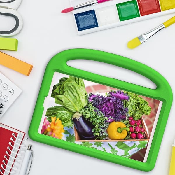 SKALO Samsung Tab A9 Barnskal med handtag och ställ - Grön