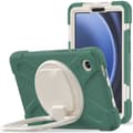 Pikkukuva 1 / 9: SKALO Samsung Tab A9 Extra Shockproof Armor 360 Kahva/Tripod Suojakuori - Vihreä