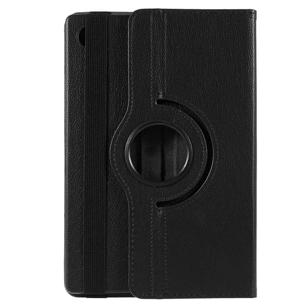 SKALO Samsung Tab A9+ 360 Litchi Fodral - Svart
