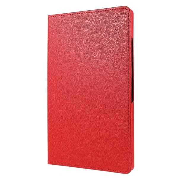 SKALO Samsung Tab A9+ 360 Litchi Suojakotelo - Punainen