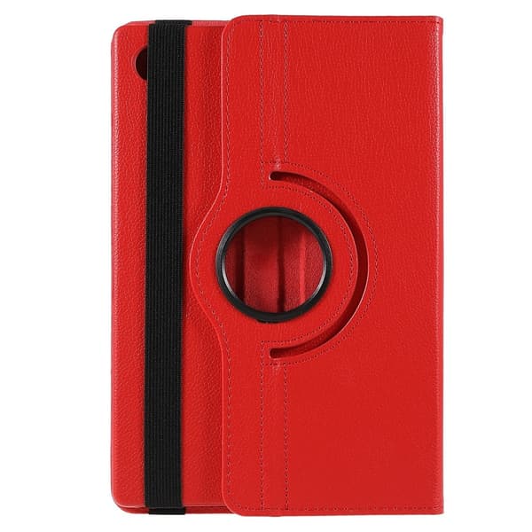 SKALO Samsung Tab A9+ 360 Litchi Suojakotelo - Punainen