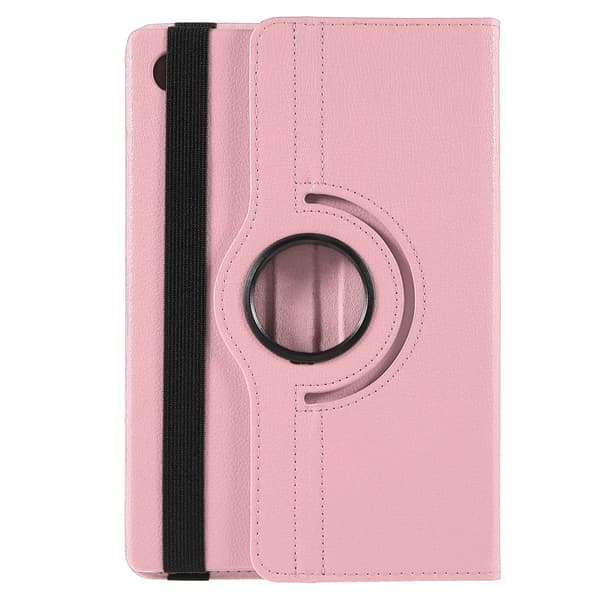 SKALO Samsung Tab A9+ 360 Litchi Suojakotelo - Pinkki