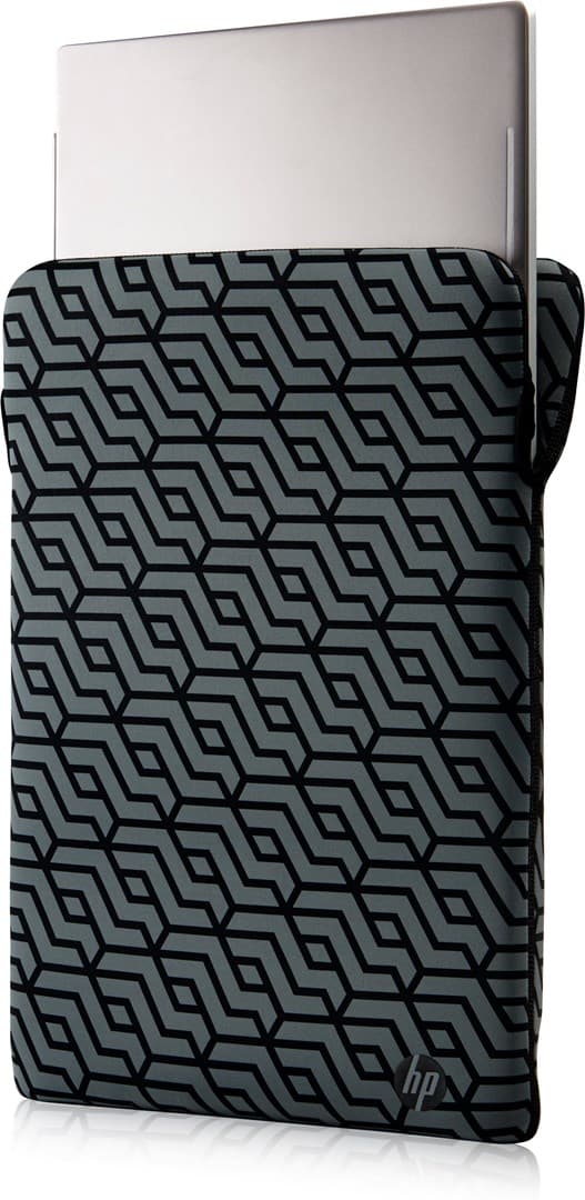HP Reversible Protective 14,1-tums Geo Laptop Sleeve 14,1" Sleeve-fodral Svart, Grå