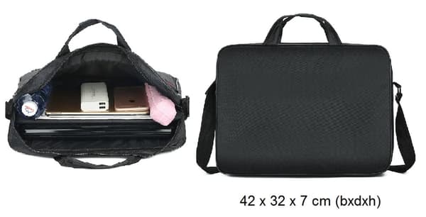 Svart laptopväska i nylon