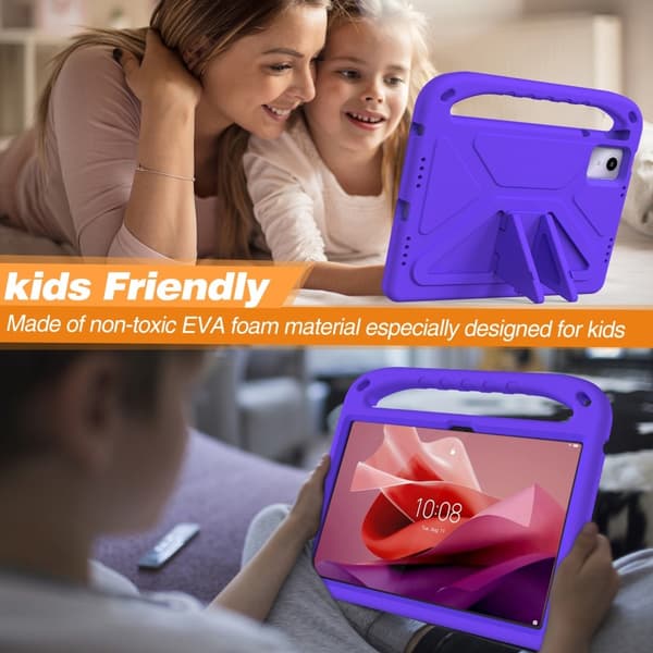 SKALO Lenovo Tab M11 Lapsikuori kahvalla ja jalustalla - Violetti