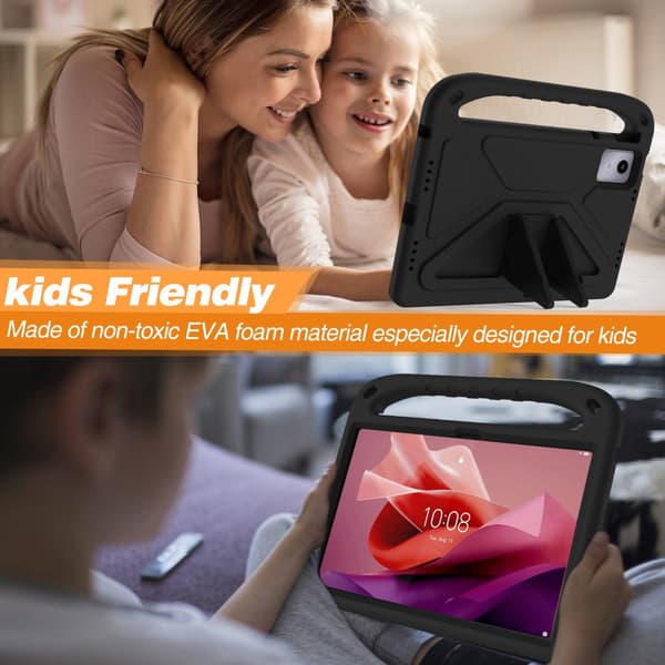 SKALO Lenovo Tab M11 Barnskal med handtag och ställ - Svart