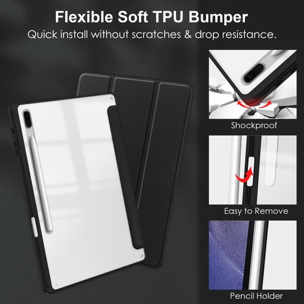 INF Tri-Fold Stand Tablet Case (Pen Slot) til Samsung Galaxy Tab Model 2