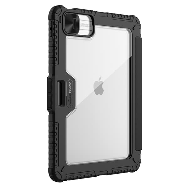 NILLKIN iPad Pro 11 (2024) Trifold-etui med gennemsigtig bagside - Sort