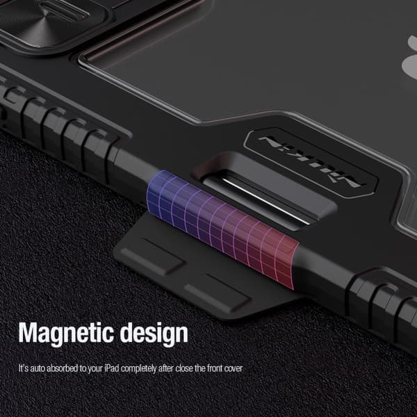 NILLKIN iPad Pro 11 (2024) Trifold-etui med gennemsigtig bagside - Sort