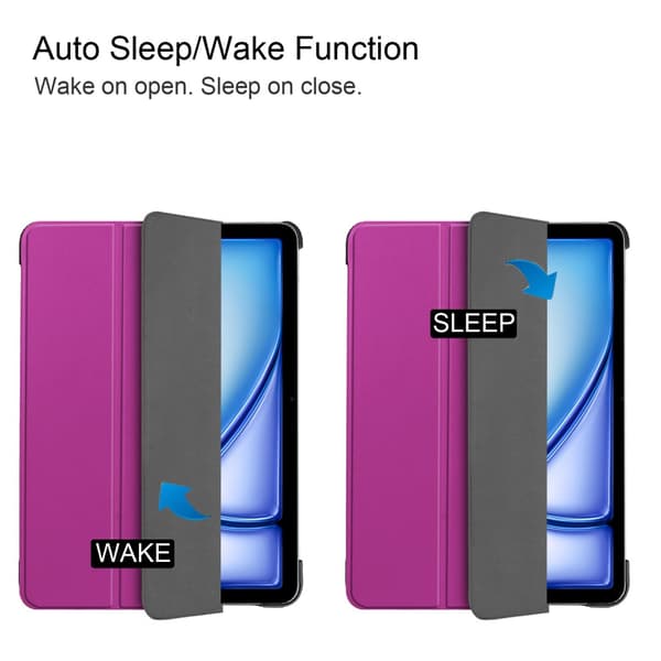 SKALO iPad Air 11 (2024) Trifold Flip Cover - Lilla