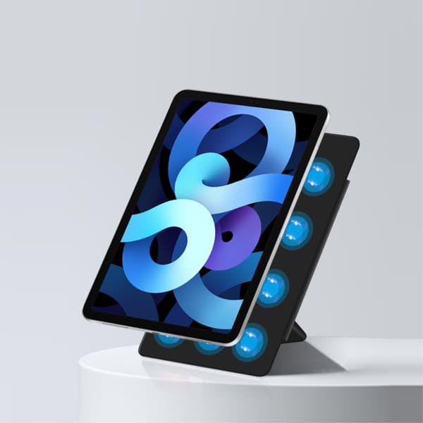 SKALO iPad Air 11 (2024) Magnetisk foldetaske med magnetisk bagside - Sort