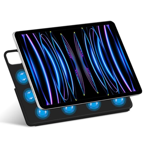 SKALO iPad Pro 11 (2024) Magneettinen taittuva kotelo magneettisella takaosalla - Musta