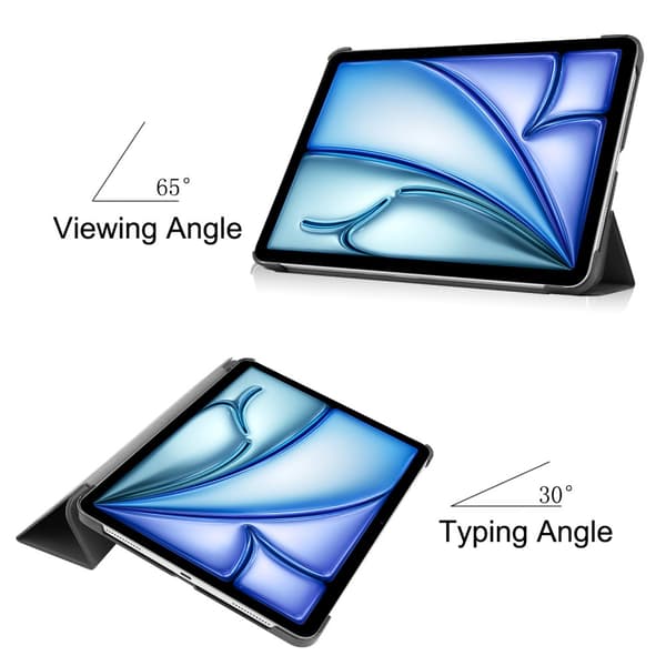SKALO iPad Air 13 (2024) Trifold Suojakotelo - Musta