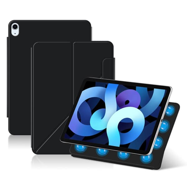 SKALO iPad Air 13 (2024) Magnetic Fold Fodral med Magnetisk Baksida - Svart