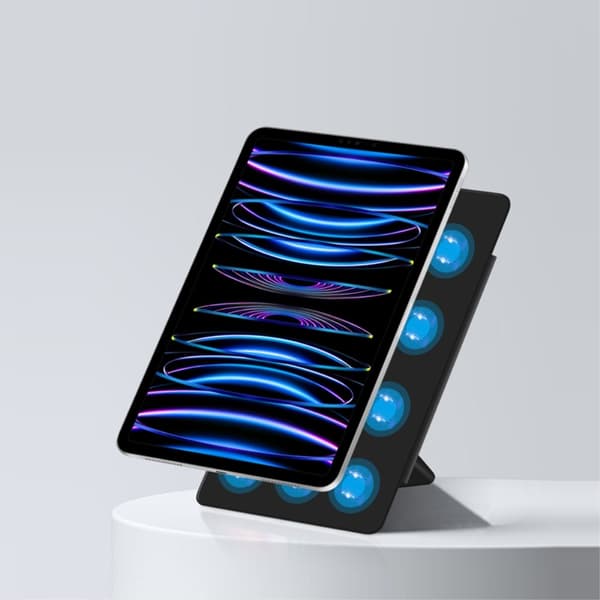 SKALO iPad Pro 13 (2024) Magnetisk foldetaske med magnetisk bagside - Sort