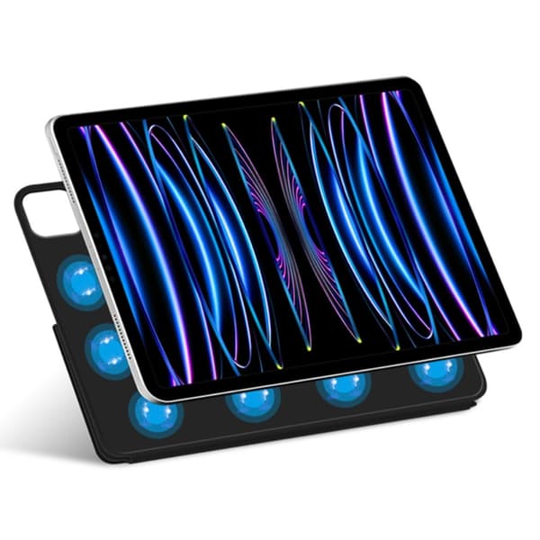 SKALO iPad Pro 13 (2024) Magnetisk foldetaske med magnetisk bagside - Sort