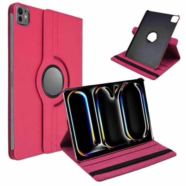 360° roterbart fodral Apple iPad Pro 11 (2024) - Mörkrosa