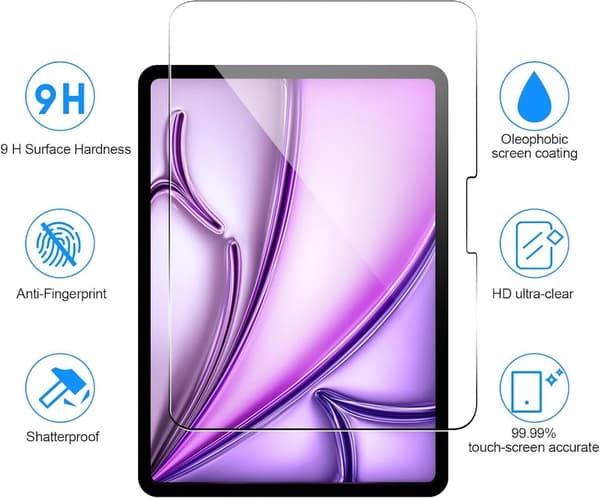 iPad Pro 11 tommer 2024 hærdet glas skærmbeskytter