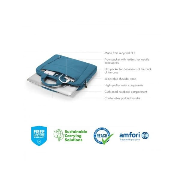 BAG PCP 13/14.1 SLIM ECOBASE PET BLUE DICOTA