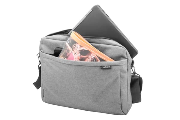 NATEC Mustela notebook-etui 39,6 cm (15,6") Messenger-etui Grå
