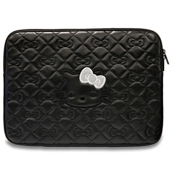 Hello Kitty Zip PU Quilted Bows-veske for 14" bærbar PC - Svart