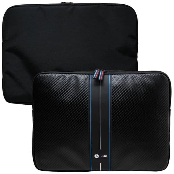 BMW Carbon & Blue Stripe Bag for 16" bærbar PC - Svart