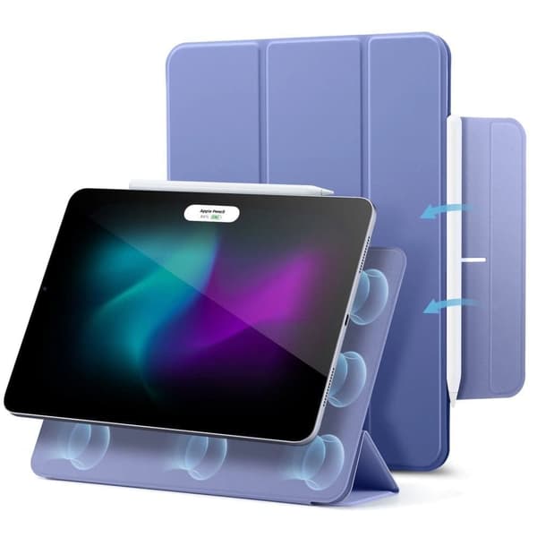 ESR Rebound Magnetic Case for iPad Pro 12,9" 4/5/6 2020-2022 / Air 13" 2024 - Lilla