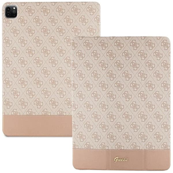 Guess GUCCP12PS4SGP-deksel til iPad Pro 12.9 - Rosa 4G Stripe Allover