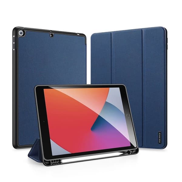 Dux Ducis Domo-deksel med klaff og smart søvn iPad 7/8/9 10,2" - blå
