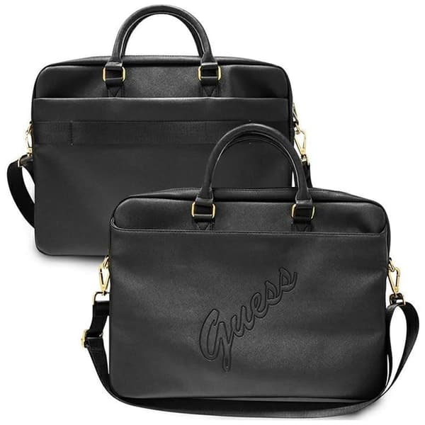 Guess Saffiano Script Laptopveske 16 - Svart
