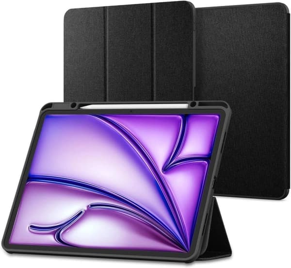 Spigen Urban Fit-deksel for iPad Air 10,9" 4/5 2020-2022 / 11,6" 2024 - Svart