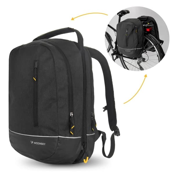 Wozinsky dobbel sykkelryggsekk 2in1 30l svart (WBB30BK)