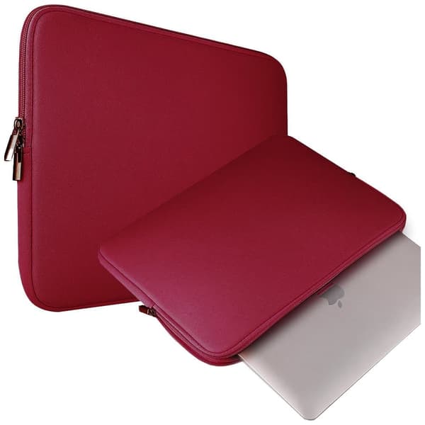 Universell veske bærbar bag 15.6 slide nettbrett datamaskin organizer rød