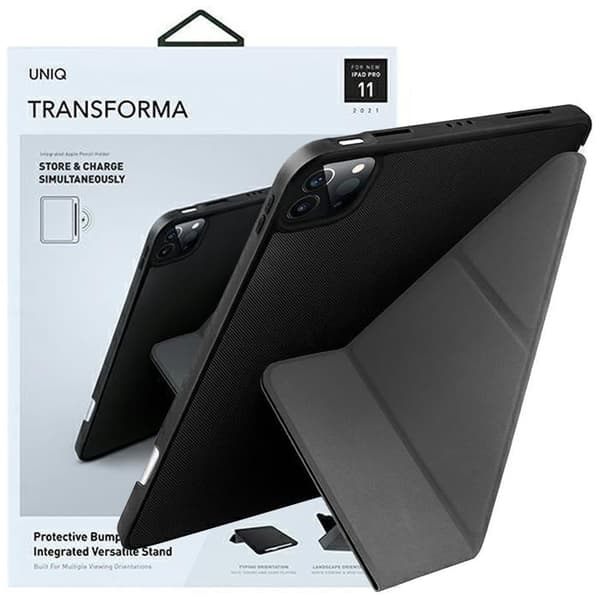 UNIQ-deksel Transforma iPad Pro 12.9 (2021) Antimikrobiell svart/ibenholt
