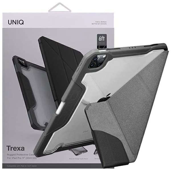 UNIQ Trexa iPad Pro 11 2021/2020 antimikrobielt deksel svart/svart
