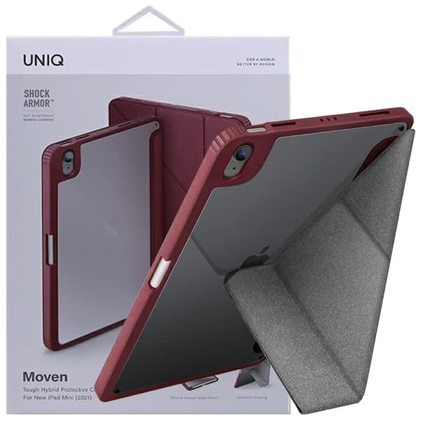 UNIQ Move iPad Mini (2021) veske Antimikrobiell Burgundy/Burgogne