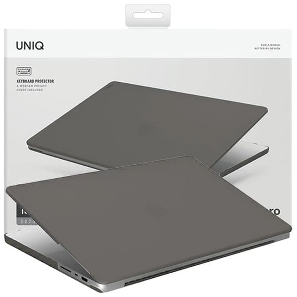 UNIQ-deksel Claro MacBook Pro 16 (2021) gjennomsiktig grå/røykmattgrå