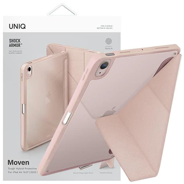 Uniq Move-deksel for iPad Air 10.9 (2022/2020) Antimikrobiell Rosa/Rød Rød