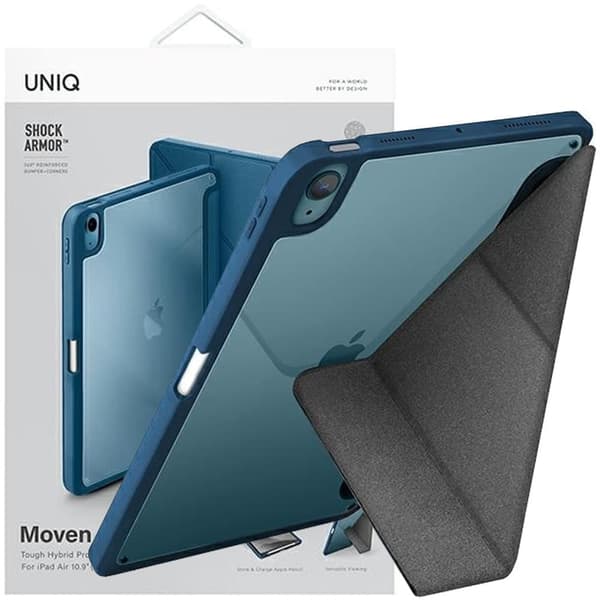 Uniq Moven-deksel for iPad Air 10.9 (2022/2020) Antimikrobiell blå/carpiblå