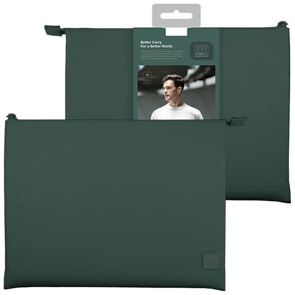Uniq Lyon Laptop Sleeve 14 Veske Grønn/skogsgrønn Vanntett RPET