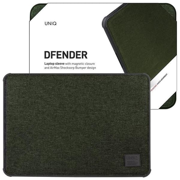 UNIQ Case Dfender Laptop Sleeve 15 Grønn/Khaki Grønn