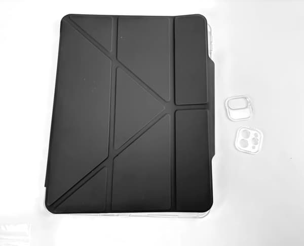 INF Klassisk svart beskyttelsesveske for iPad med blyantholder - Høyre blyantspor iPad Air 11 (2024)