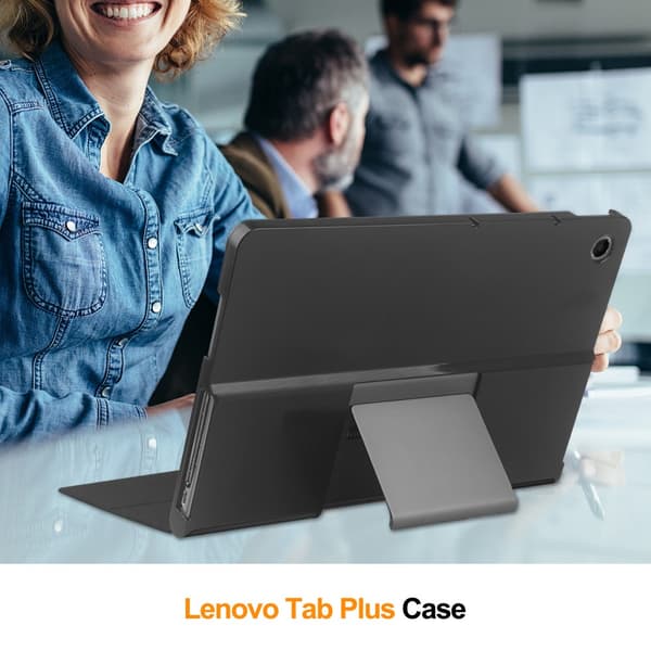 SKALO Lenovo Tab Plus 11.5" Duofold PU-Nahkakotelo - Musta